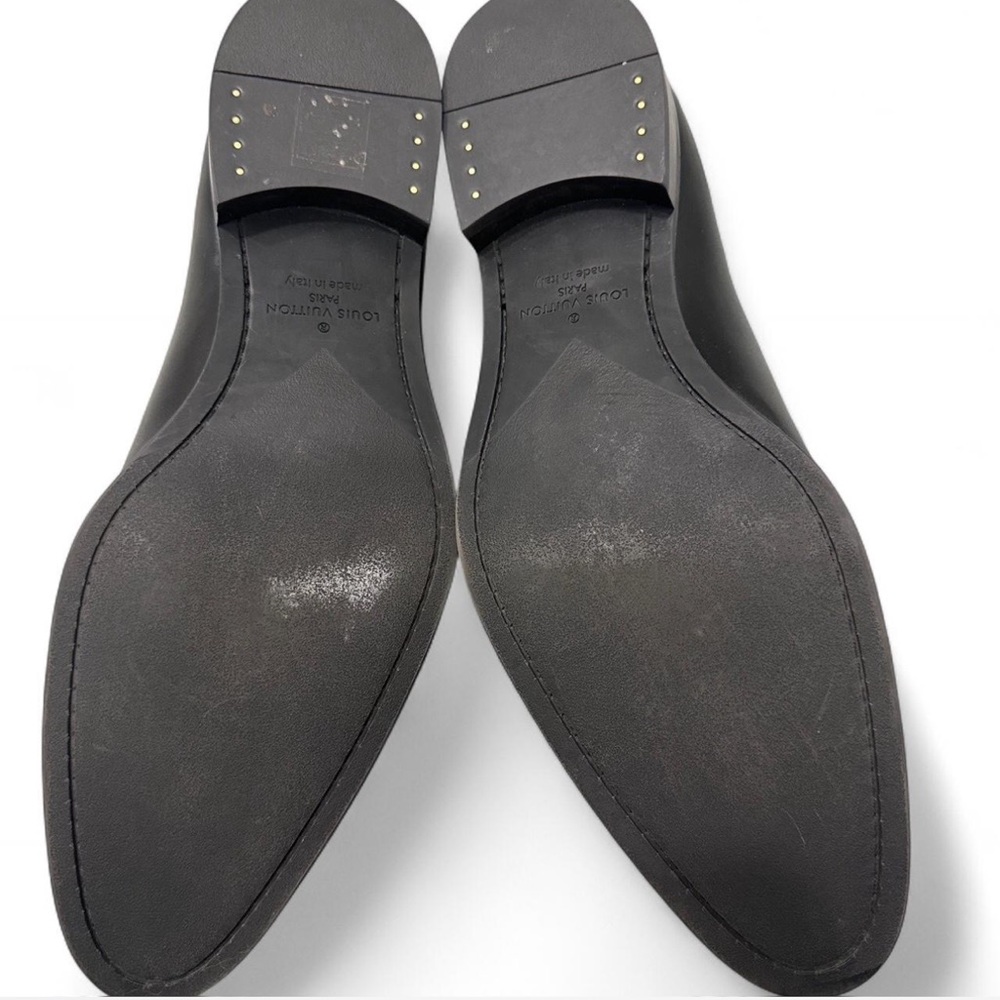 Louis Vuitton Derby Men's Black Leather Dress Shoes Size 6 1/2 - Picture 5 of 12